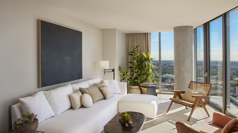 1 hotel west hollywood panoramic living room