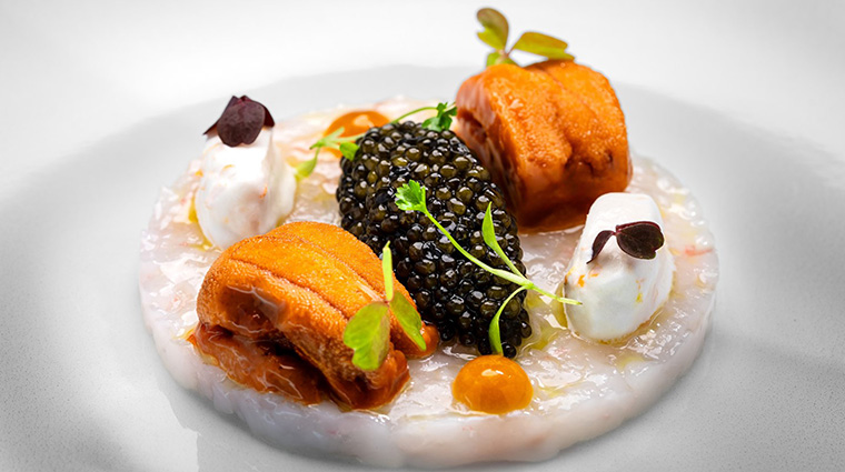 8 and a half otto e mezzo bombana macau marinated langoustine