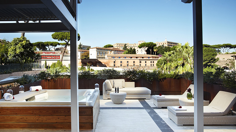 Property GranMeliaRomeVillaAgrippina Hotel GuestroomSuite SupremeRoomwithPrivateWhirlpoolTerrace MeliaHotels&Resorts