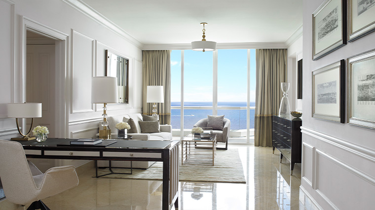 acqualina resort and residences on the beach new deluxe suite oceanfront living room
