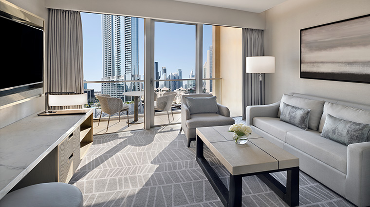 address dubai mall junior suite living room