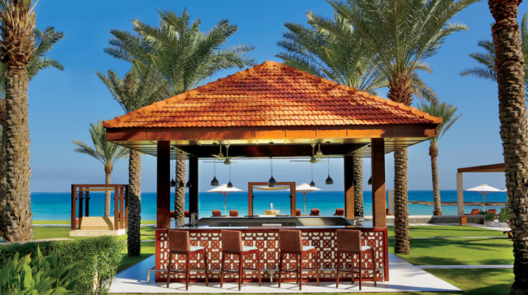 al bustan palace blu pool and garden bar