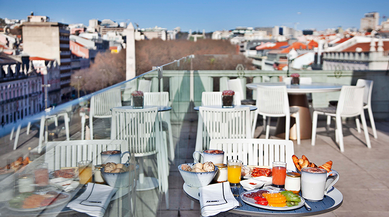 altis avenida hotel breakfast table outdoor