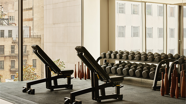 aman new york interior gym