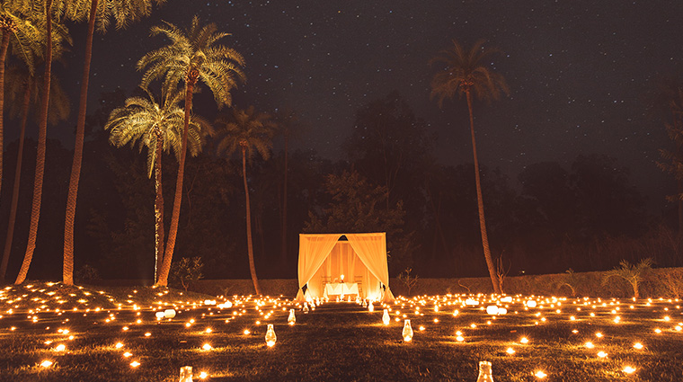 amanbagh dining under the stars