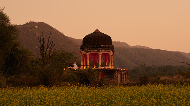 amanbagh experience chhatri dinner2