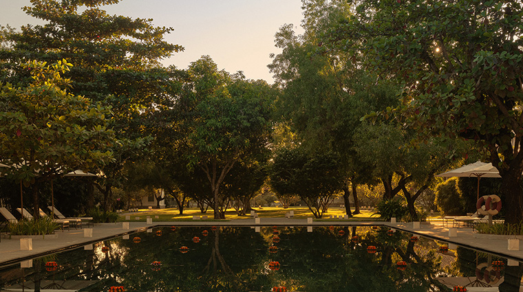 amantaka festival loy krathong ceremony pool terrace garden