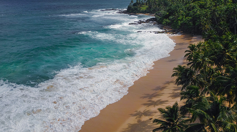 amanwella silent beach cove aerial