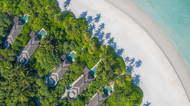 anantara kihavah maldives villas beach pool villa aerial