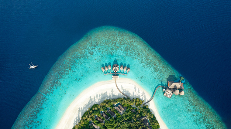 anantara kihava spa maldives villa aerial