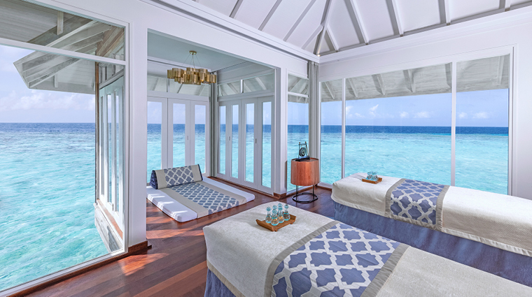 anantara kihava spa maldives villa reception deck