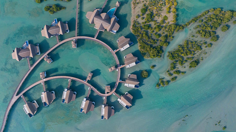 Anantara Mina Al Arab Ras Al Khaimah Resort Aerial View Overwater Villas