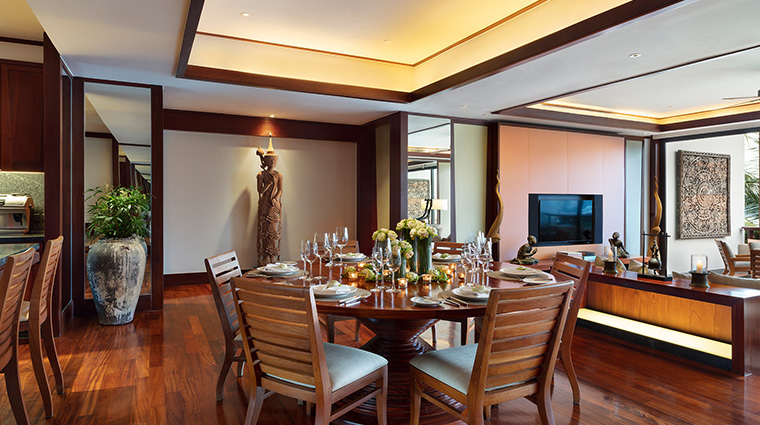andara resort and villas residences penthouse dining area