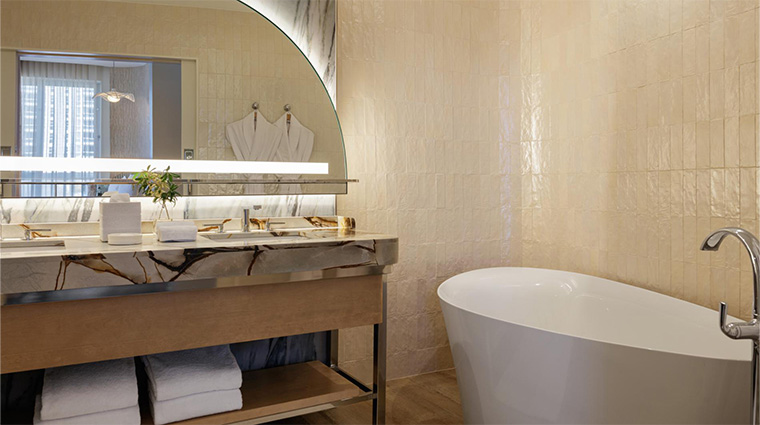 andaz miami beach bathroom soaking tub