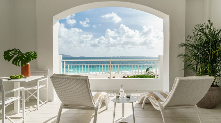 rendezvous beach at aurora anguill beachfront junior suite balcony