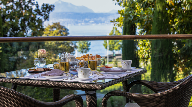 beau rivage palace breakfast terrace