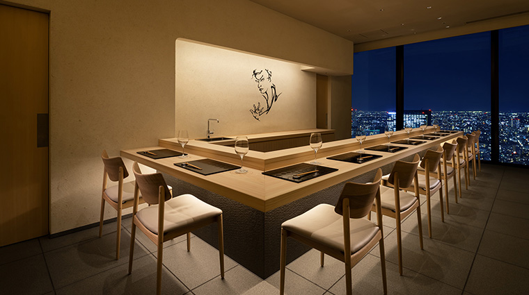 bellustar tokyo a pan pacific hotel sushi jin interior