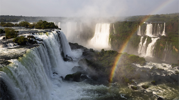 hotel das cataratas falls aerial