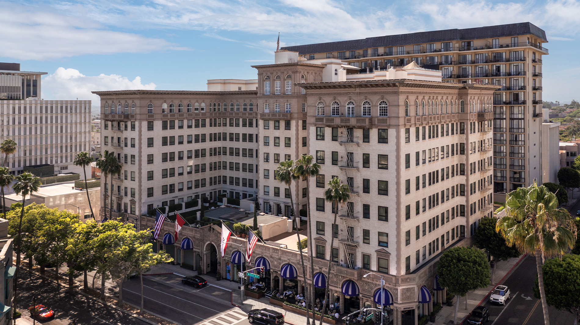 Beverly Wilshire hotel exterior in Beverly Hills