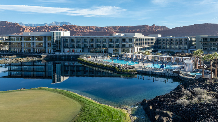 black desert resort pond view
