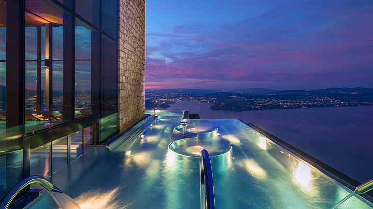 burgenstock resort lake luzern alpine spa exterior infinity edge pool2