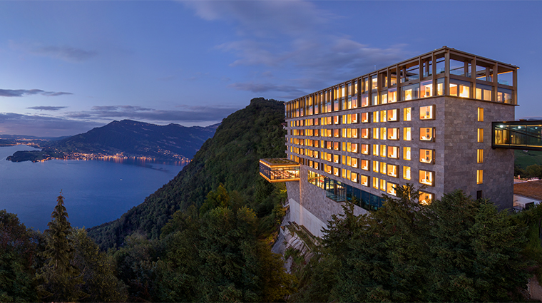 burgenstock resort lake luzern hotel exterior aerial