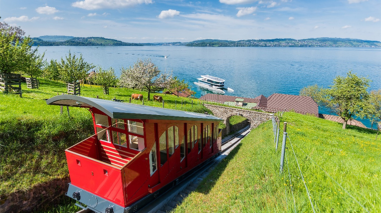 burgenstock resort lake luzern train