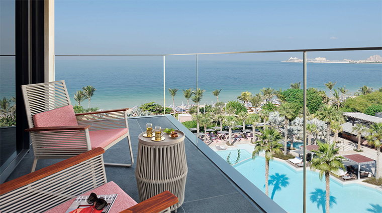 Caesars Palace Dubai Premier Sea View Suite Balcony