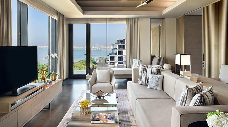 Caesars Palace Dubai Premier Sea View Suite Living Room