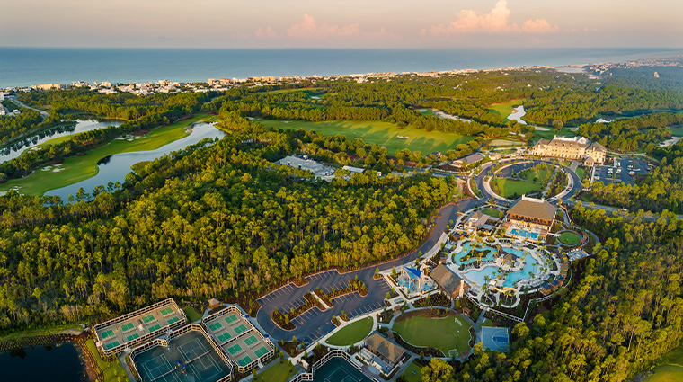 camp creek inn aerial grounds