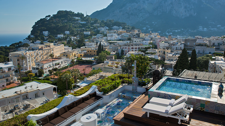 capri tiberio palace Bellevue Suite terrace and pool