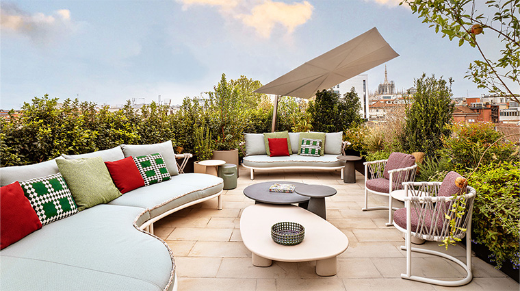 casa brera room 509 milanese suite relax area terrace