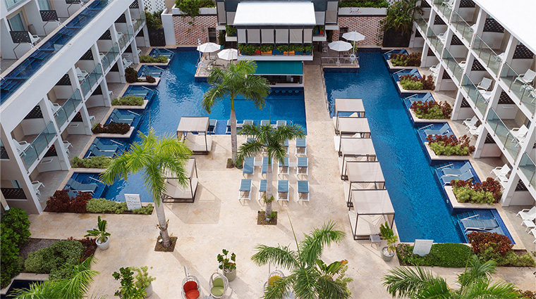 catalonia royal la romana pool top view pool aerial