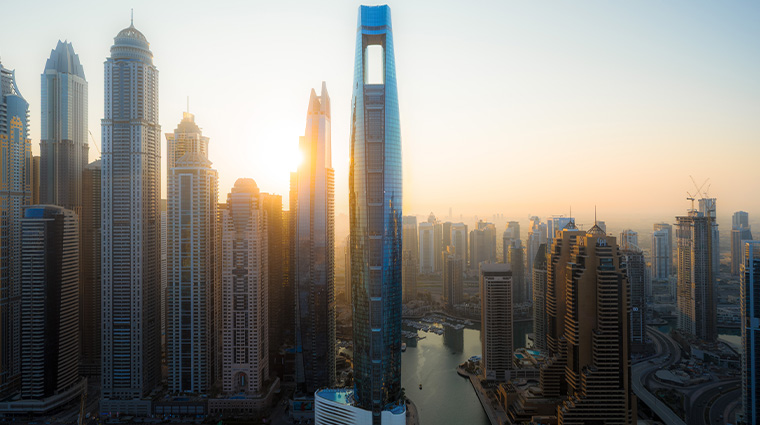 ciel dubai marina vignette collection by ihg exterior sunrise