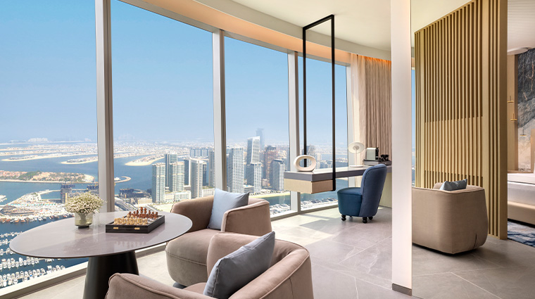 ciel dubai marina vignette collection by ihg one bedroom suite living