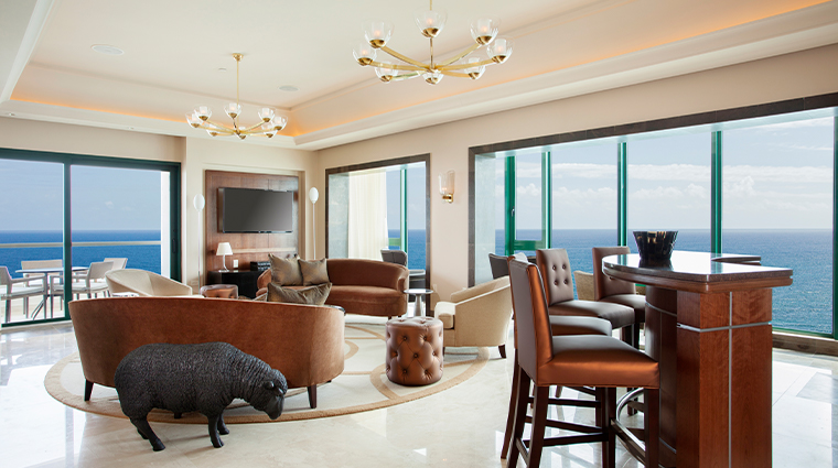 condado vanderbilt hotel penthouse living room suite with view
