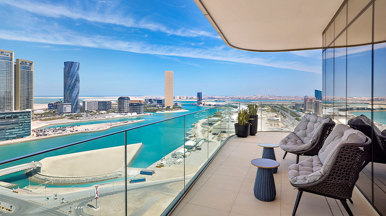 conrad bahrain financial harbour suite balcony