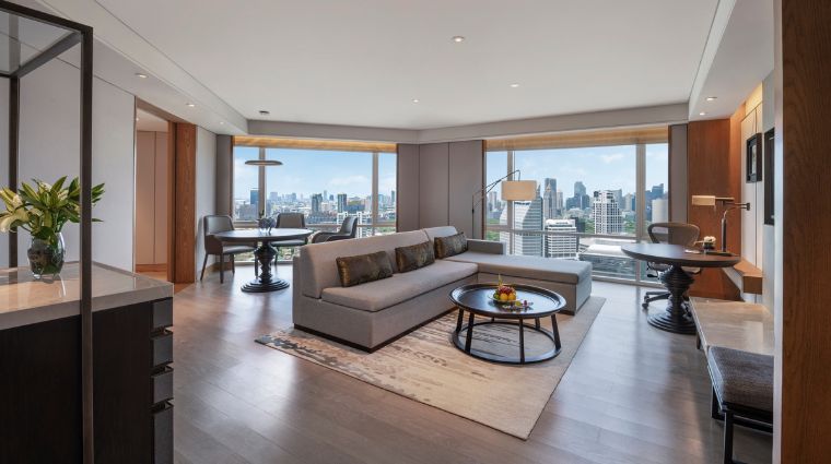 conrad bangkok premium suite living room