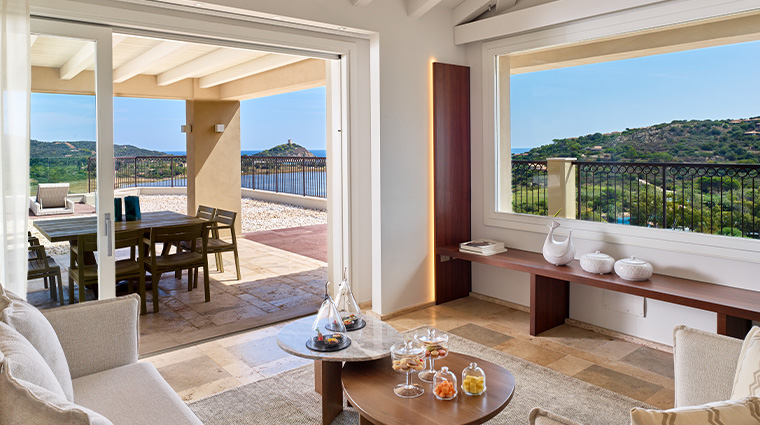 conrad chia laguna sardinia Shardana Presidential Suite with Sea View Living Room