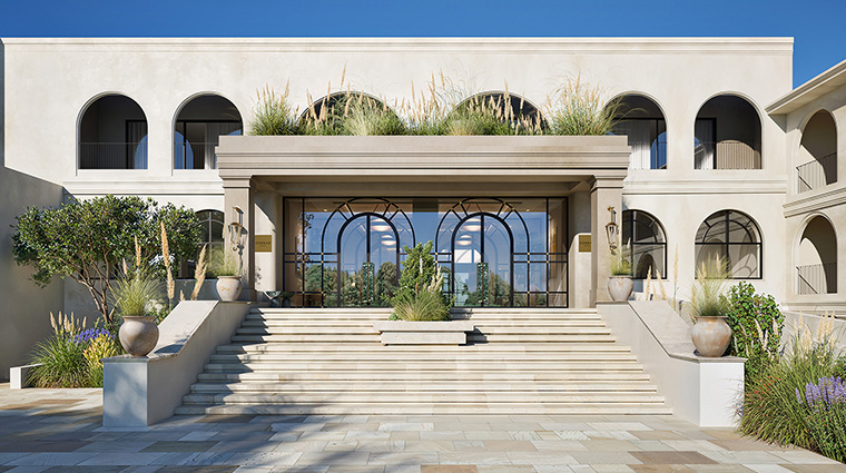 conrad corfu main entrance