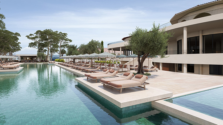 conrad corfu main outdoor pool