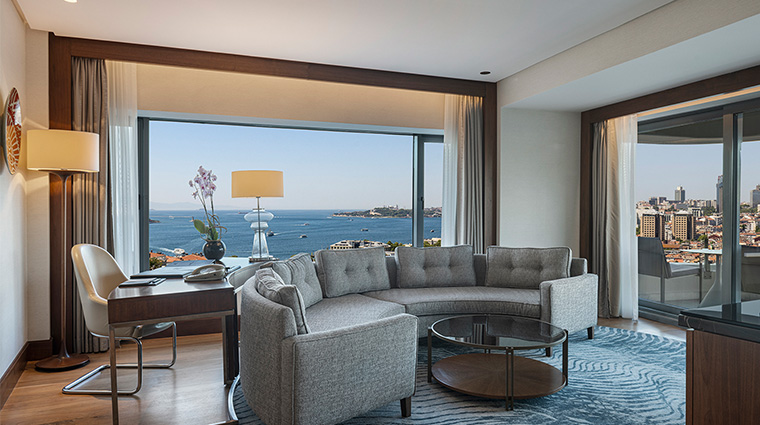 conrad istanbul bosphorus Bosphorus Suite with Balcony Livingroom new