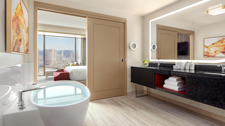 conrad las vegas at resorts world new bathroom tub
