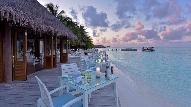 conrad maldives rangali island finolhu island pool landscape Vilu restaurant