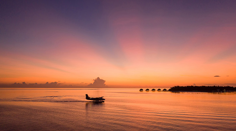 conrad maldives rangali island sunset