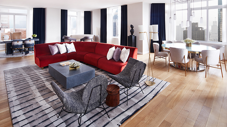 conrad new york midtown penthouse on 54 living room
