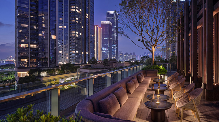 conrad shenzhen collective bar outdoor dining area