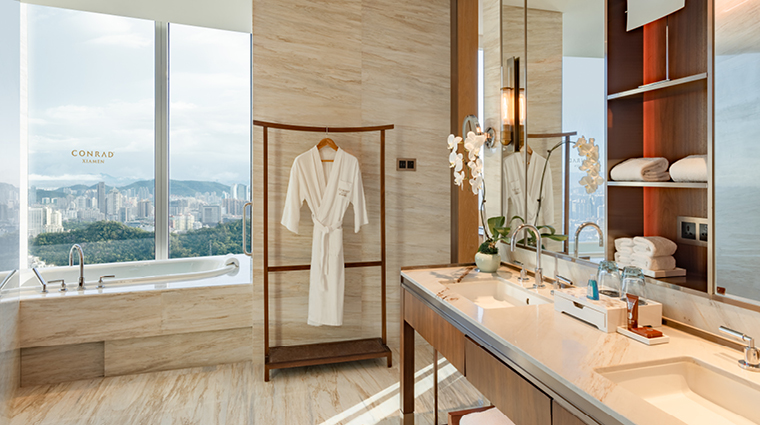 conrad xiamen the bathroom city view