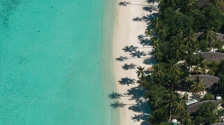 constance halaveli maldives aerial beach villa