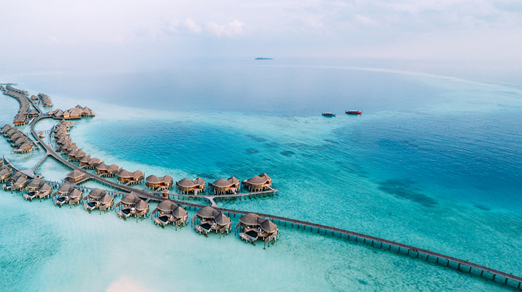 constance halaveli maldives aerial water villa